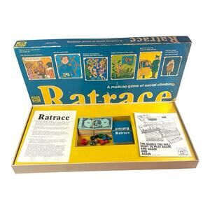 Vintage 1974 "Ratrace" Board Game Social Climbing Waddingtons 70s 100% COMPLETE!